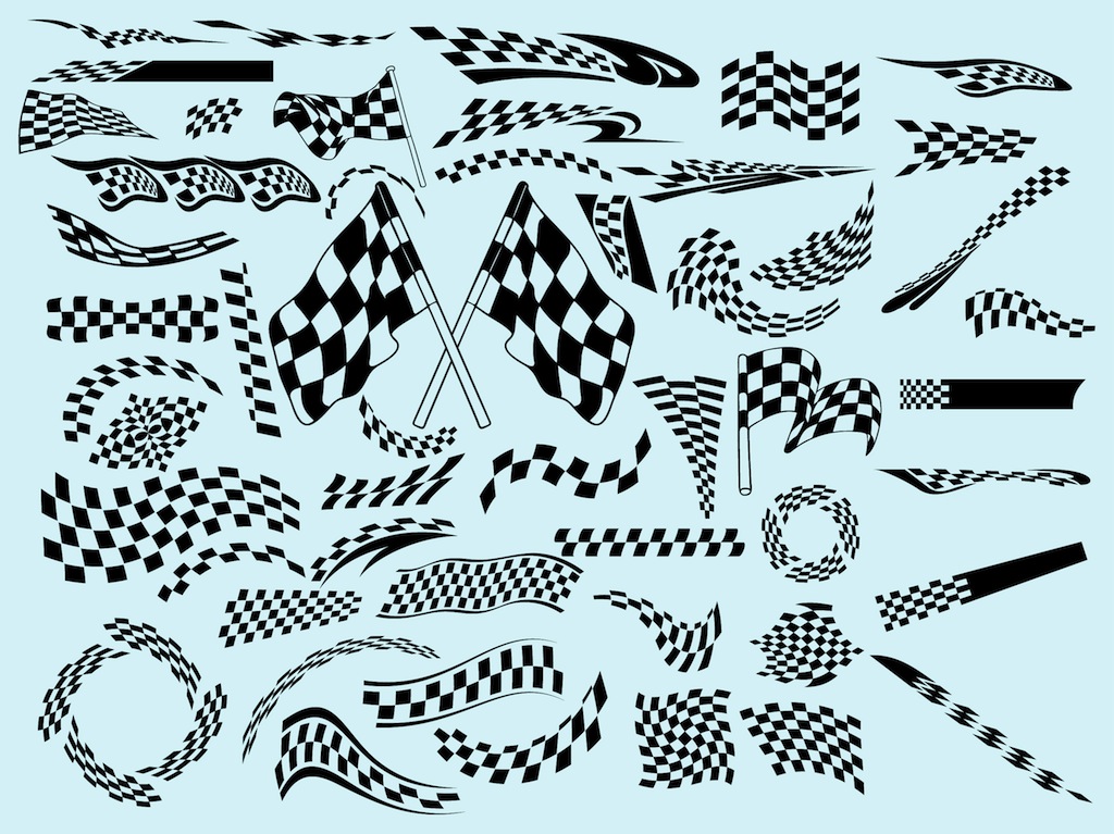 1024x767 Racing Flags Vector Art Graphics