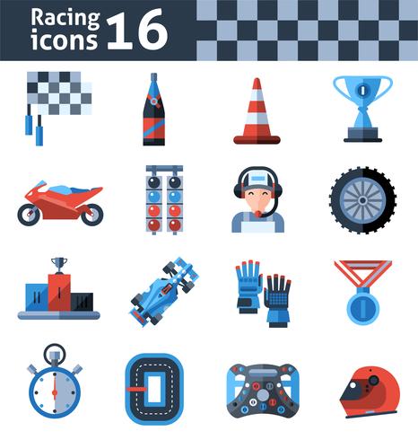 466x490 Racing Icons Set Vector