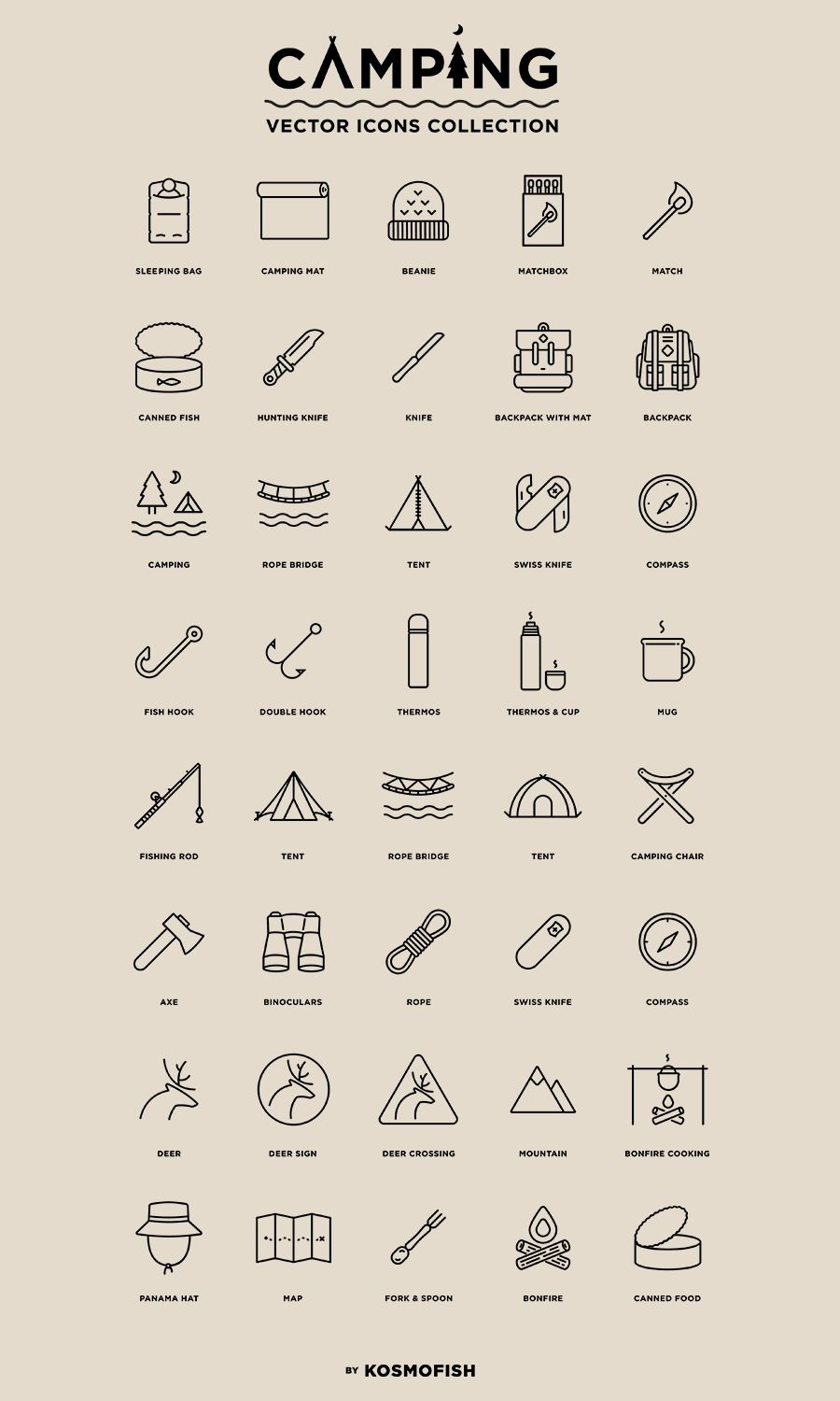 Camping Free Vector Icons Design Graphic Camping Icons 900x1500 Camping Free Vector Icons Design Graphic Camping Icons