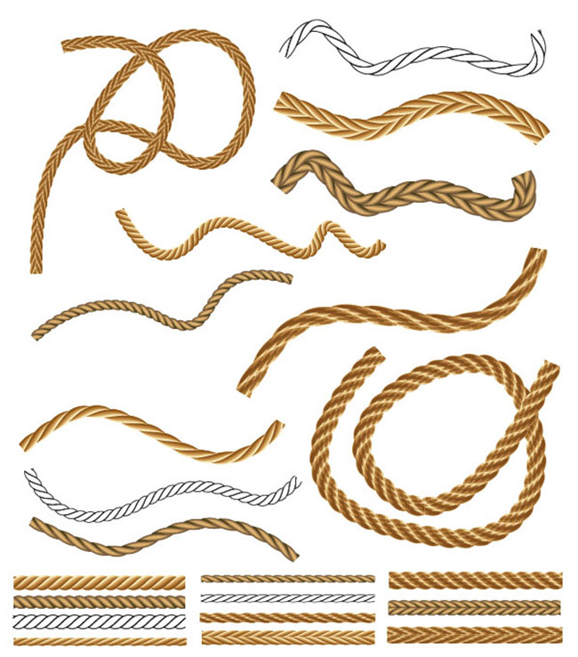650x739 Seamless Vector Rope Collection