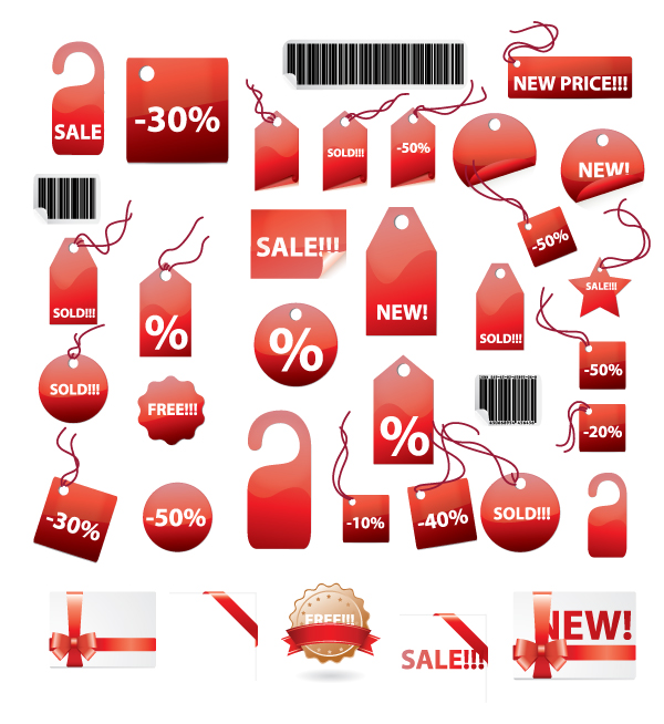 600x654 Free Vector Sales Tag Stickers Creative Beacon