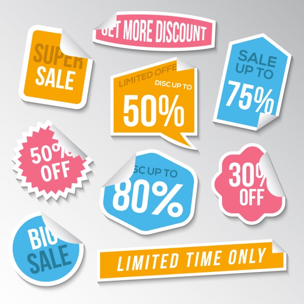 626x626 Sale Labels Collection Vector Free Download
