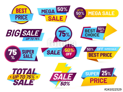 500x375 Sale Tags Retail Sales Stickers, Promotion Price Label And Store