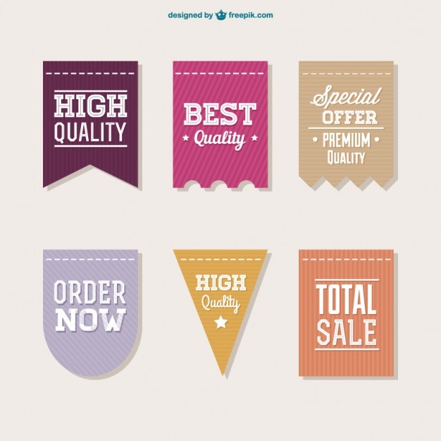 626x626 Vector Sale Labels Collection Free Vector