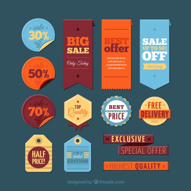 626x626 Big Sale Labels Vector Free Download