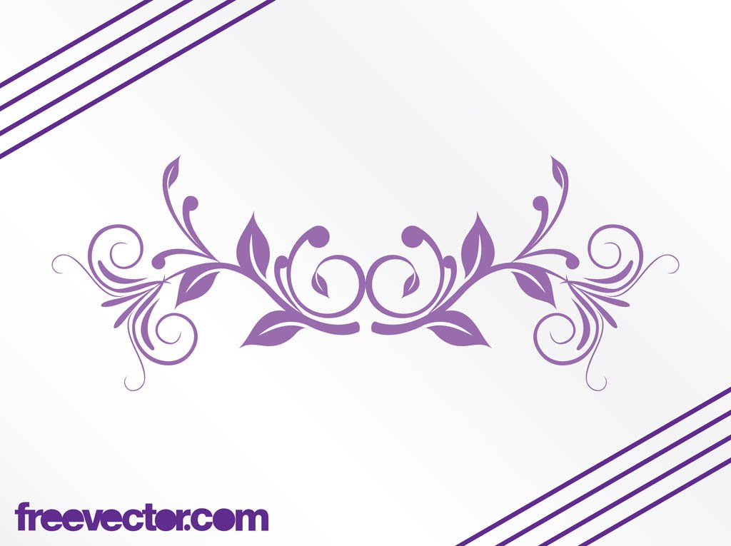Purple Floral Swirl Vector Vector Art Graphics 1024x765 Purple Floral Swirl Vector Vector Art Graphics
