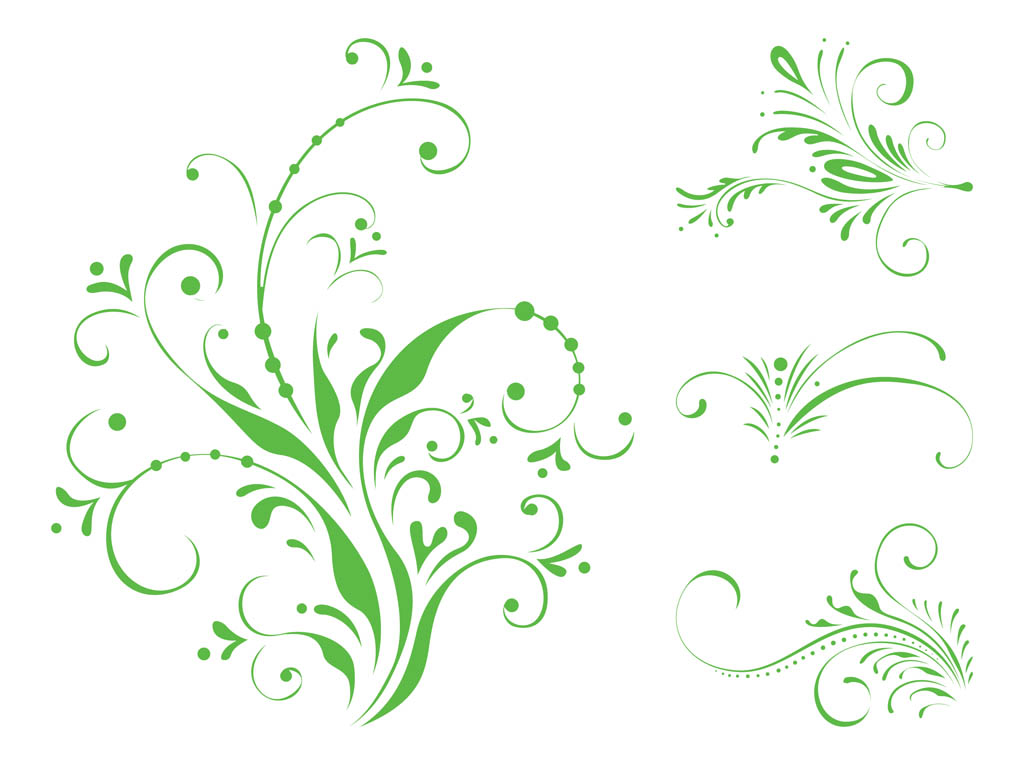 Swirling Floral Scrolls Vector Art Graphics 1024x765 Swirling Floral Scrolls Vector Art Graphics