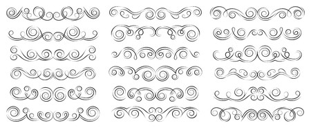 Calligraphic Black And Elegant Swirl Dividers Collection Set 450x185 Calligraphic Black And Elegant Swirl Dividers Collection Set