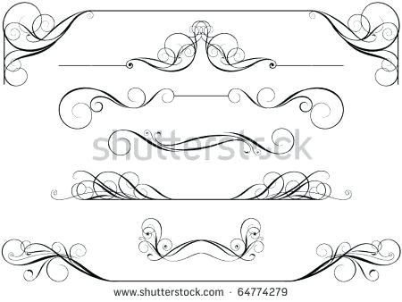 450x338 Vector Scrollwork Elements Free Floral Anjie