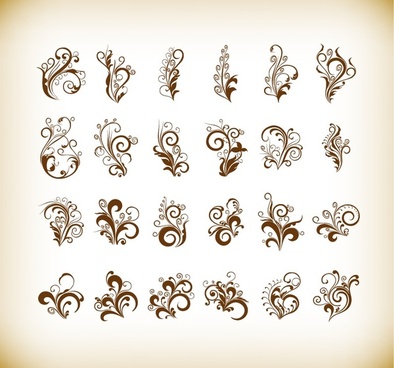 394x368 Photoshop Floral Custom Shapes Free Vector Download