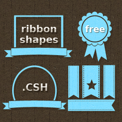 250x250 Ribbon Vector Shapes For Photoshop Psddude