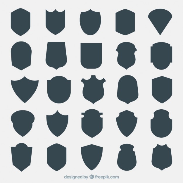 626x626 Shields Shapes Vector Free Download