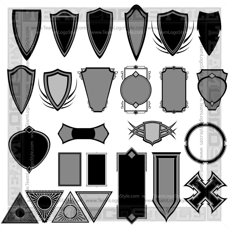 800x800 Vector Shield Elements