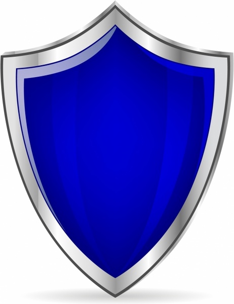 462x600 Blue Glossy Shield Free Vector In Adobe Illustrator