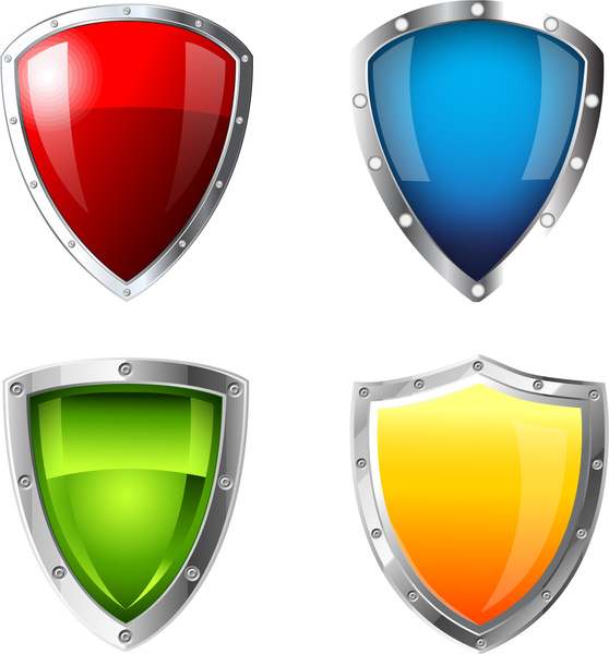 558x600 Glossy Shield Set Free Vector In Adobe Illustrator