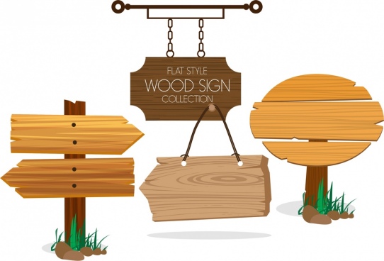 542x368 Wood Sign Vector Free Vector Download
