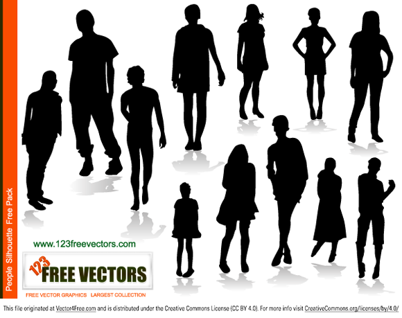 580x459 People Silhouettes Free Free Vectors Ui Download