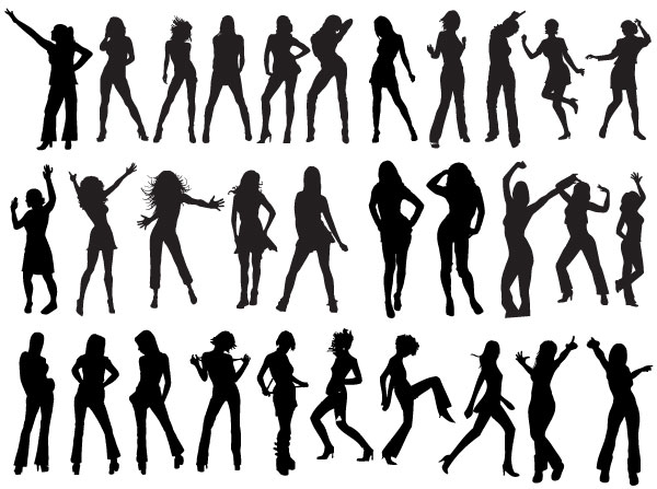 600x447 Vector Dancers Silhouettes Download Free Vector Art Free Vectors
