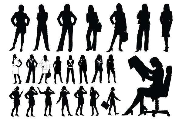 600x400 Best Of, Free Vector Business People Silhouette Packs