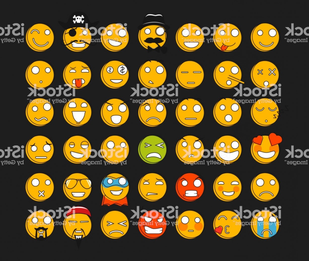 1228x1040 Set Of Funny And Crazy Emoticons Emoji Icon Design Vector Smileys