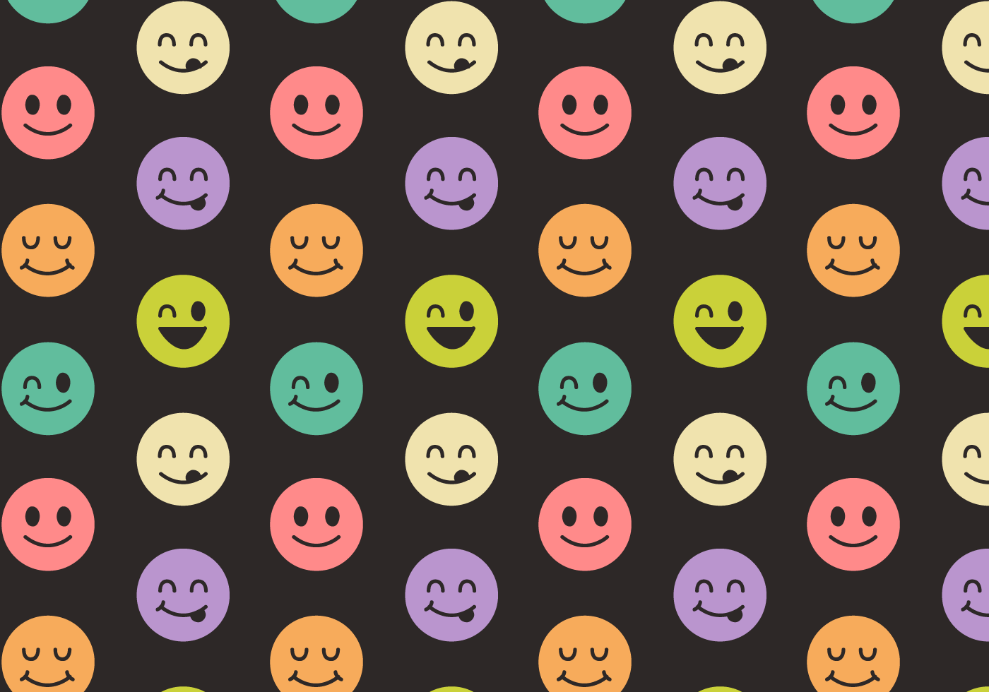 1400x980 Smiley Face Pattern Vector
