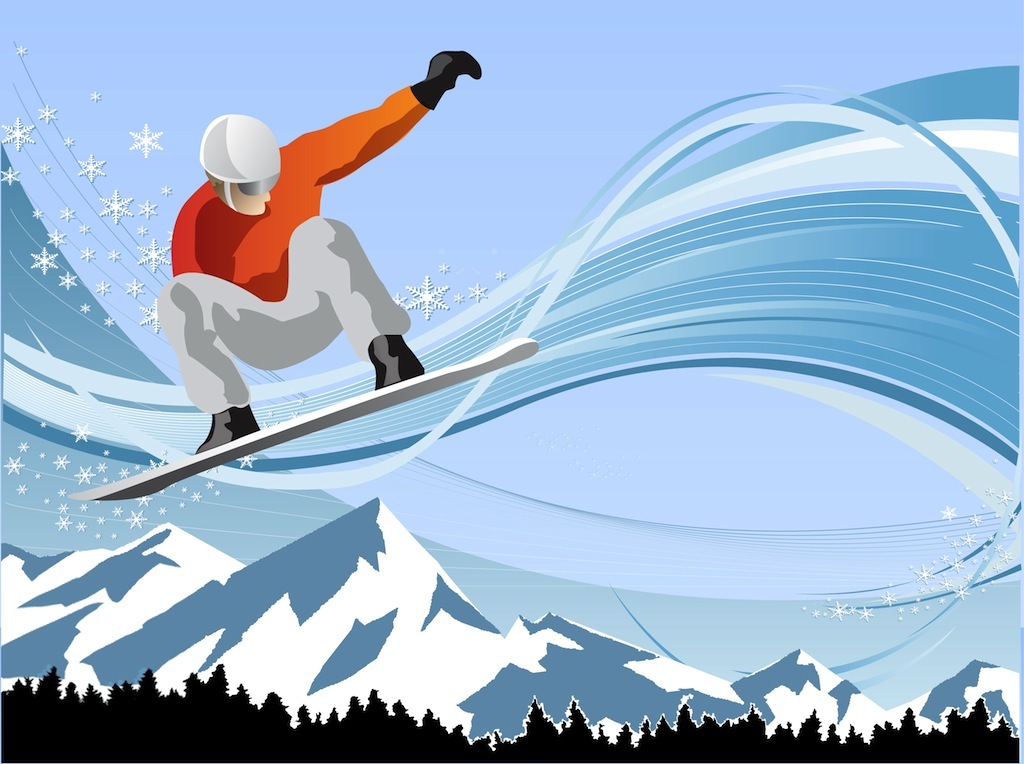 1024x764 Snowboard Fun Vector Art Graphics