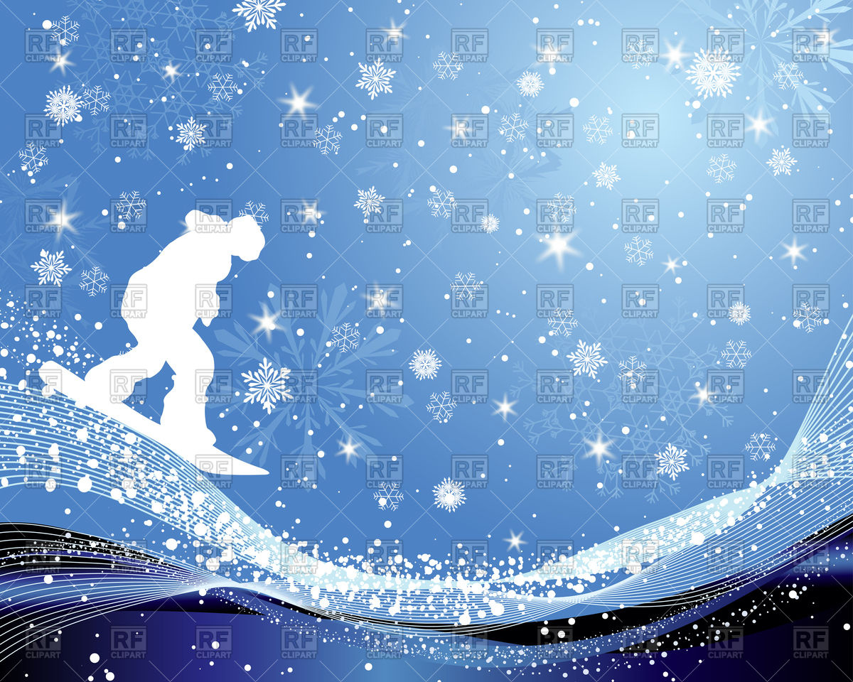1200x960 Sport Background With Snowboard Athlete Vector Image Of Sport