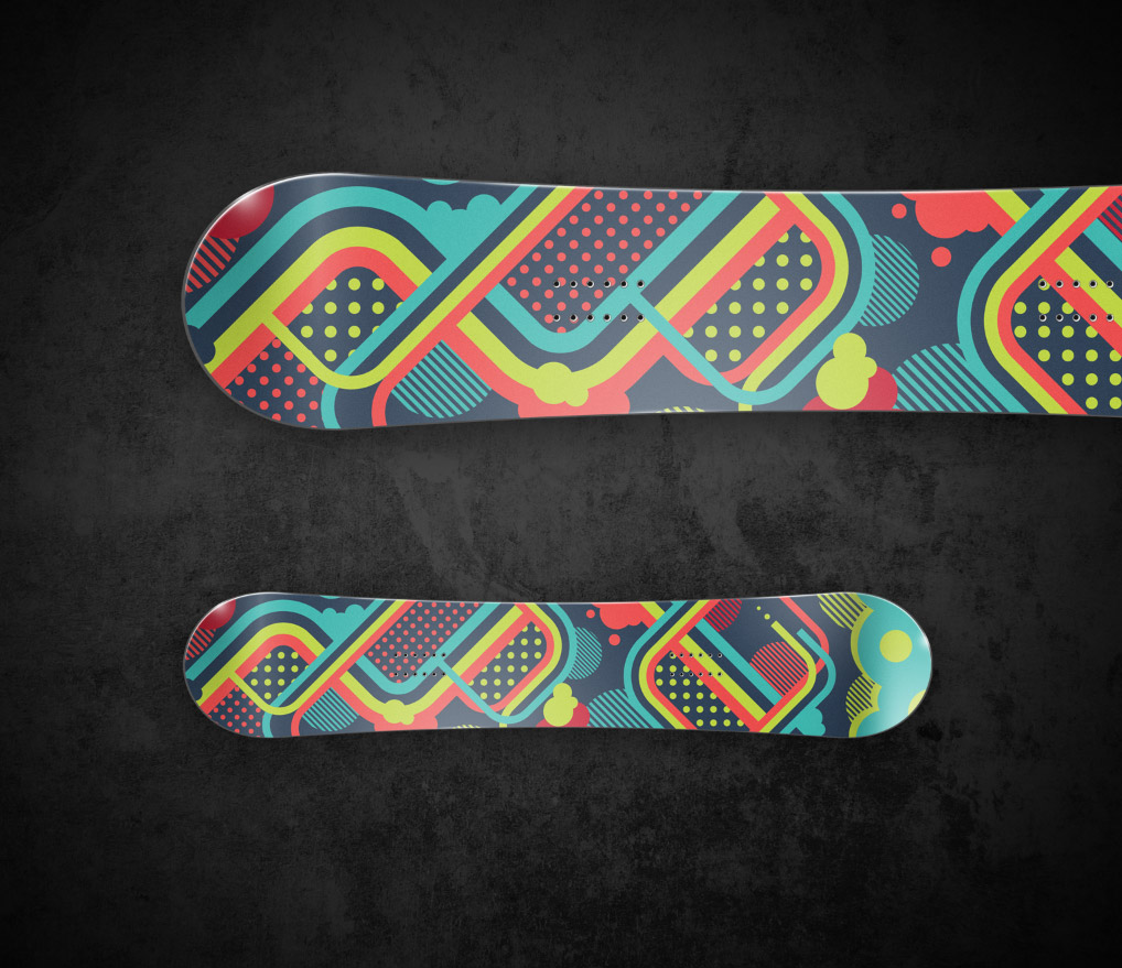 1018x879 Create A Bright Vector Snowboard Design In Illustrator Free