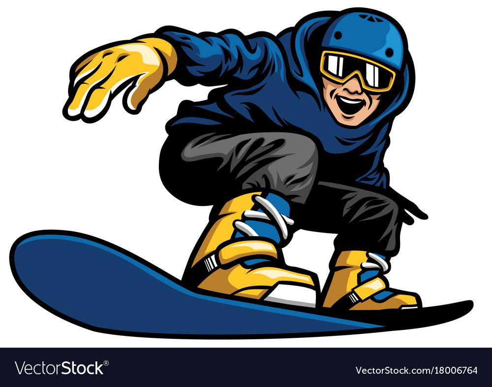 1000x787 Happy Man Playing Snowboard Royalty Free Vector Image Clipart