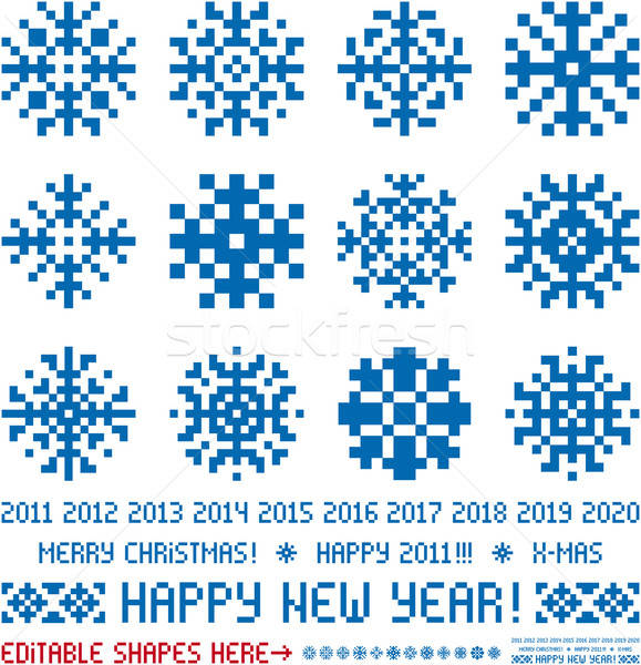 Christmas Vector Snowflakes Designs In Pixel Style Vector 579x600 Christmas Vector Snowflakes Designs In Pixel Style Vector