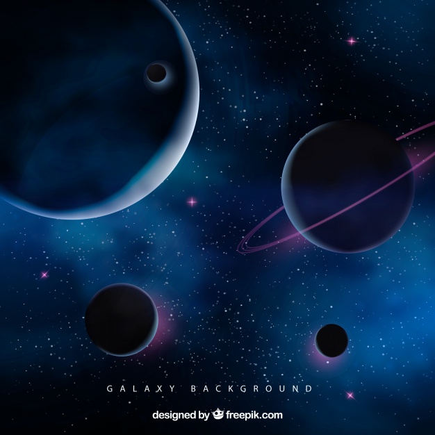 626x626 Space Background With Planets Vector Free Download