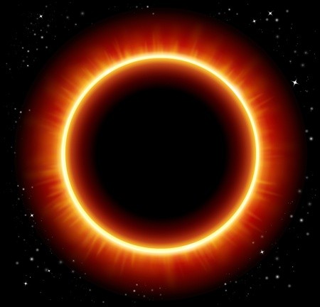 450x432 Vector Space Background And Solar Eclipse Royalty Free Vector