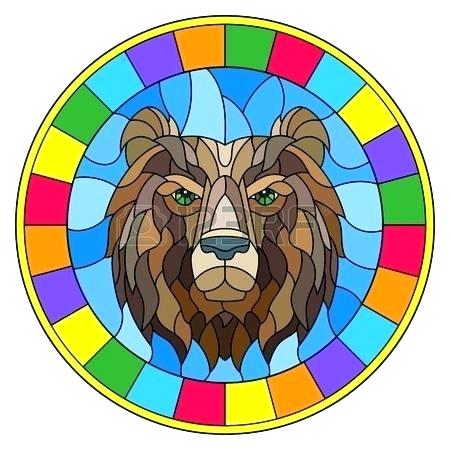 450x450 Stained Glass Bear Mousee Club