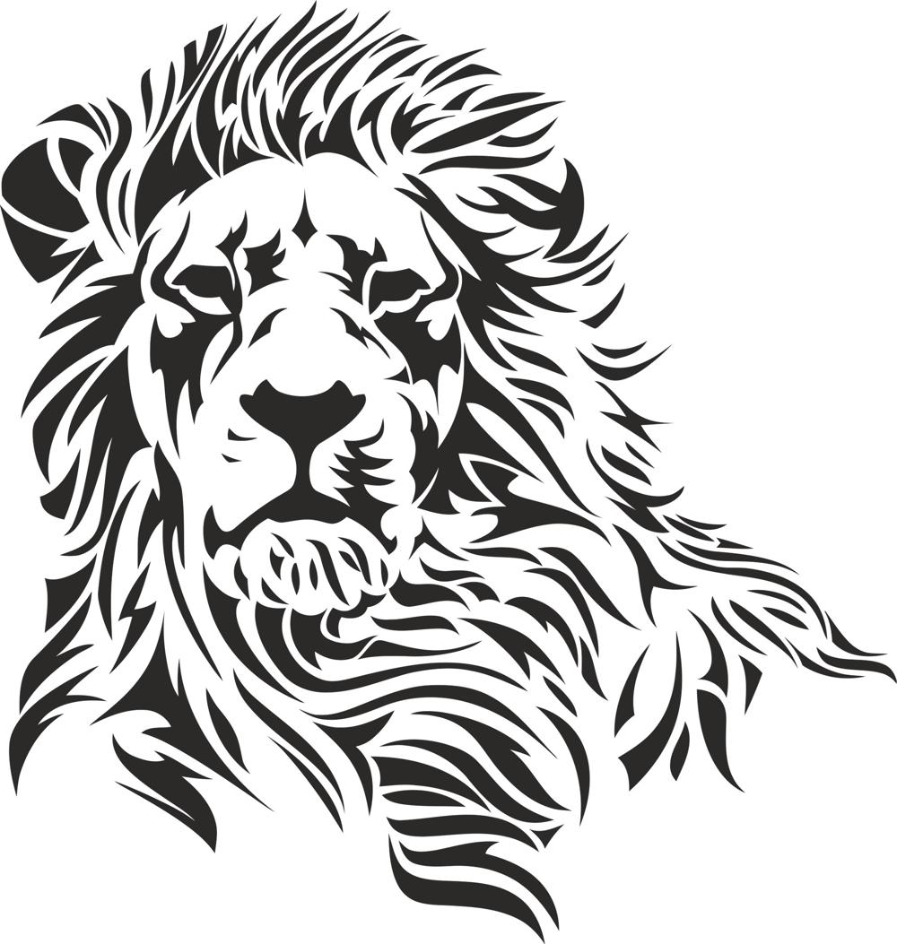1000x1053 Lion Stencil Vector Free Vector Free Download Vector Graphic Art