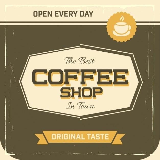 626x626 Vintage Coffee Sign Free Vector Large Signs Signage Stencils