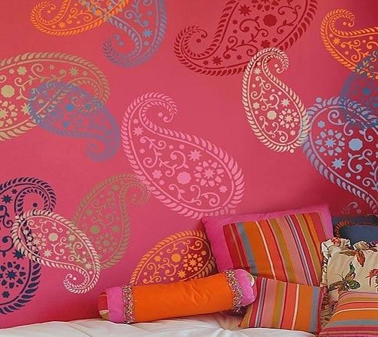 550x490 Wall Painting Designs Template Pattern Stencils Asian Paints