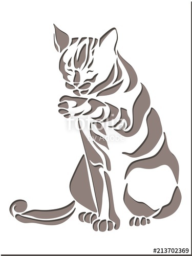 375x500 Cat Stencils Art Stock Image And Royalty Free Vector