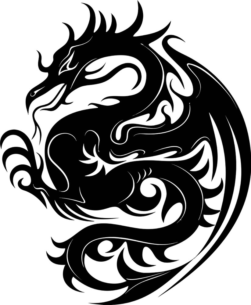 823x1000 Dragon Stencil Free Vector Cdr Download