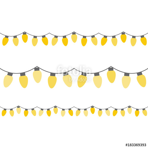 500x500 Christmas Festive Yellow Lights On String Decorative Lights