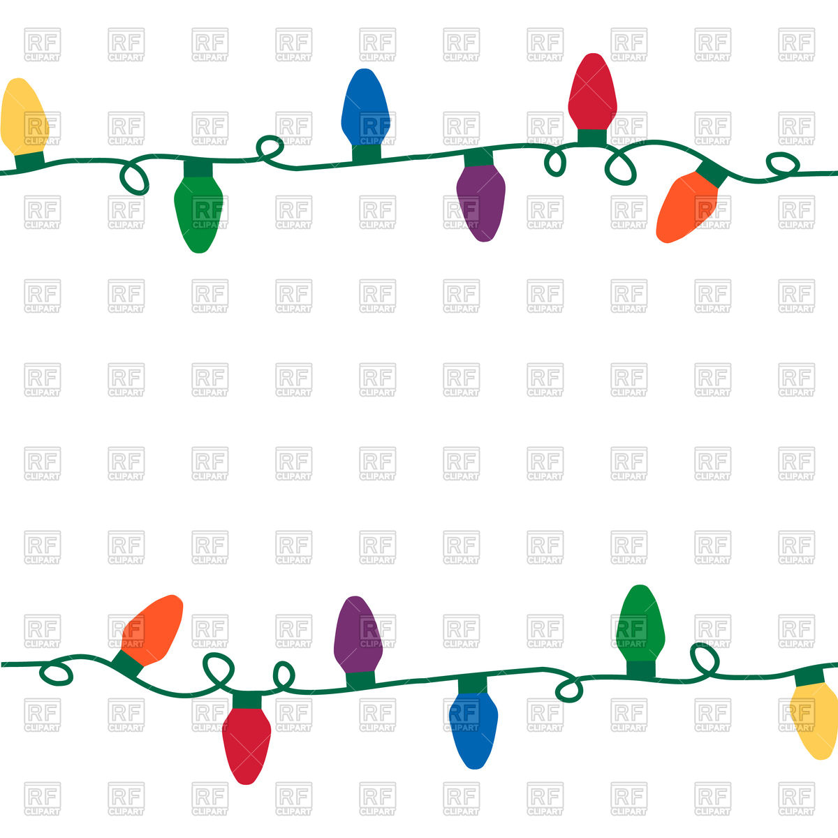 1200x1200 Christmas Lights String Vector Image Of Objects