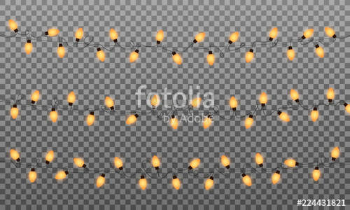 500x300 Christmas Lights Vector String Lights Garland For New Year