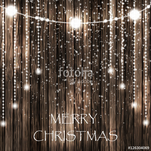 500x500 Set Of Glowing White String Christmas Lights For Xmas Holiday