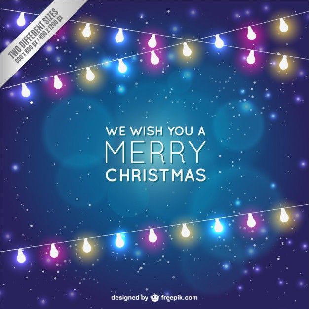 626x626 Christmas Card With Light Bulbs Vector Christmas Christmas