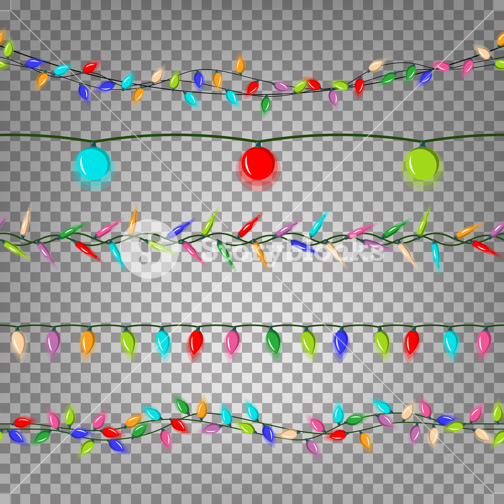 1000x1000 Christmas Lights Seamless Vector Flat Color Christmas Light Bulbs