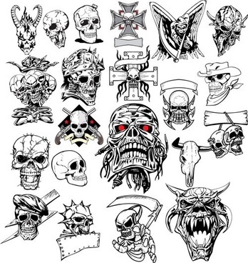 Skull Free Vector Download 348x368 Skull Free Vector Download