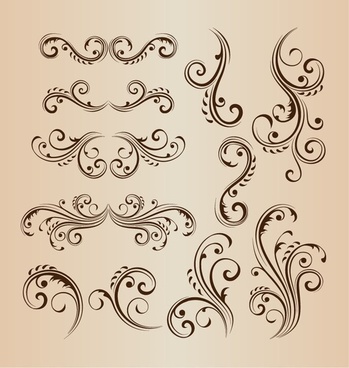 349x368 Free Vintage Swirl Vectors Free Vector Download