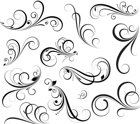 576x512 Swirls Floral Vector Patterns Images