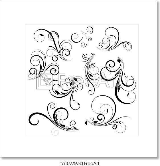 561x581 Free Art Print Of Vector Swirls Creative Abstract Conceptual