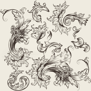 367x368 Free Vector Floral Swirls Download Free Vector Download