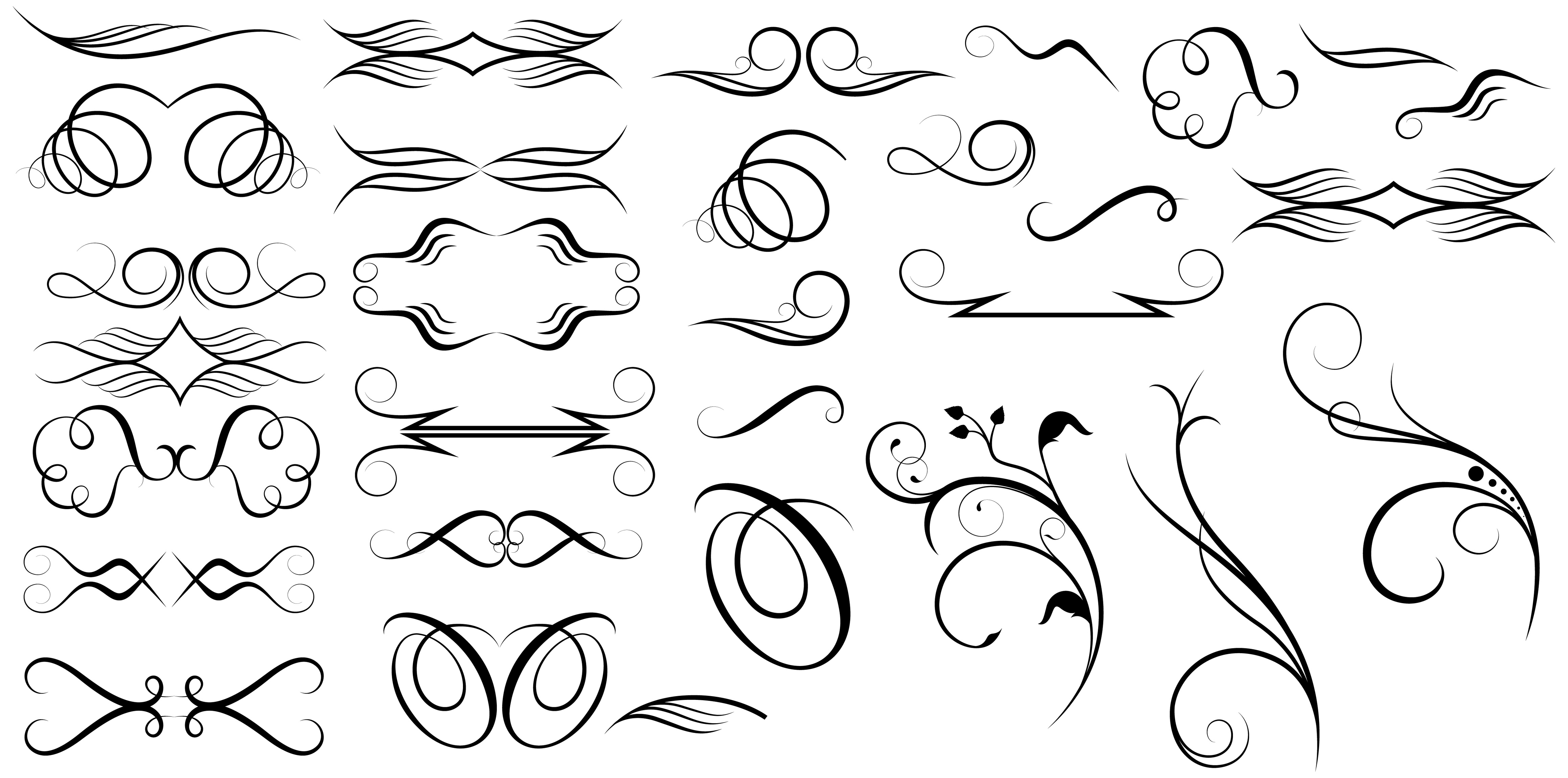 4637x2300 Free Vector Elegant Swirls Images